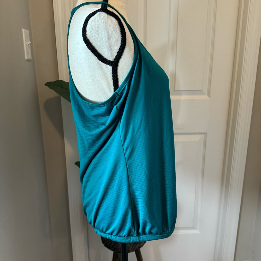 Old Navy Loose Fit Activewear Racerback Turquoise Tank Top Size M. - Picture 3 of 6